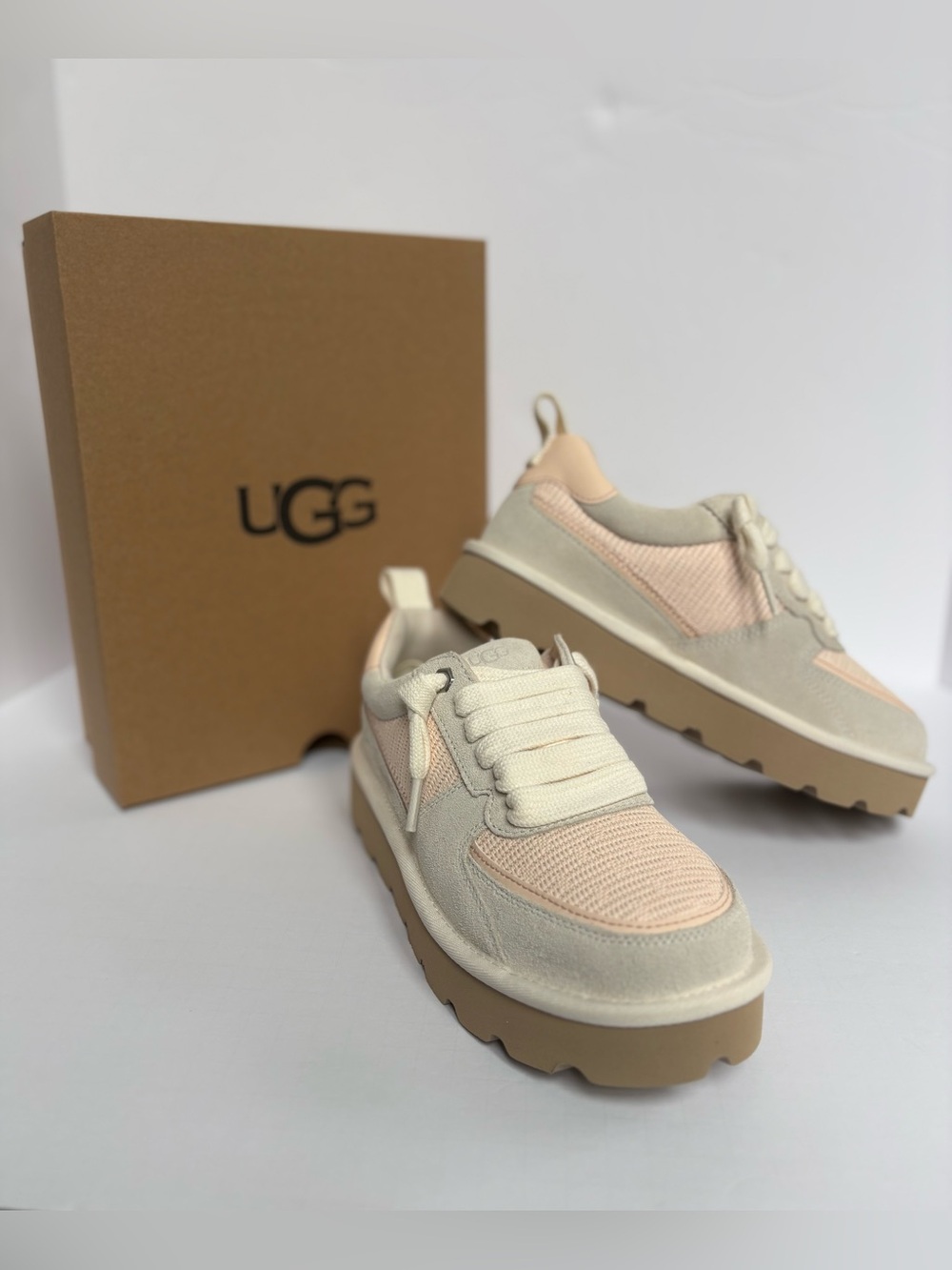 UGG Spring Sungazer Trainer Sneakers - Jasmine Peach - Women’s Size 6 - NIB